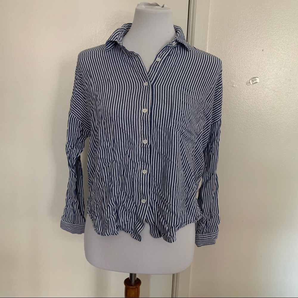 F21 Striped Collared Shirt sz Small